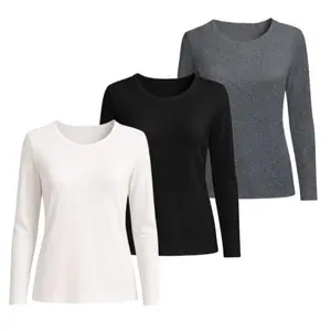 For Youself- 3-piece Women's T-Shirts, Women's Casual And Well-Fitting Long-Sleeved Shirts, Women's Long-Sleeved T-Shirts, Women's Daily, Holiday And Outdoor Wear, Outerwear For Going Out, Outerwear For Women, Basic Women's Clothing, Spring, Summer, Autum
