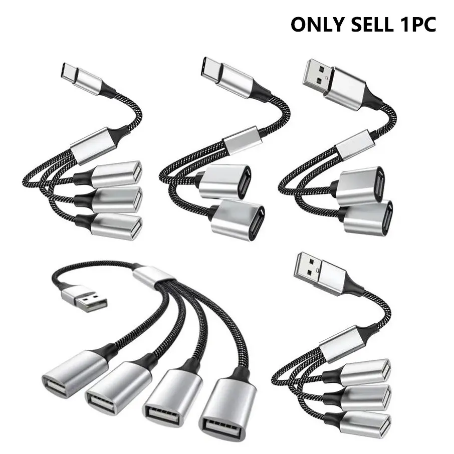 USB Cable, Data Sync Cable, USB Extension Cable, USB Charging Splitter, USB HUB, Multifunctional Multipurpose USB Charging Cable for Keyboard Mouse, Phone Accessories, Charging Accessory