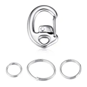 Leash King Fliplock Carabiner Dog Tag Clips - Quick Release Collar Clips for ID Tags, Pet Safety, and Keychains - Small Secure Carabiner Clips for Dog Collars, Keys, and More