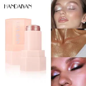 Handaiyan Jelly Highlighter Stick, Long-Lasting Glass Skin Finish, Sweatproof & Smudgeproof, for Face & Body Makeup