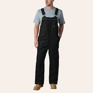 Walls Men's Frost Midnight Black Insulated Duck Work Bib Overall