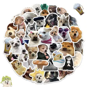 60PCS MEME Dogs Cartoon Waterprrof Sticekrs For Laptop Notebook Helmet Decal