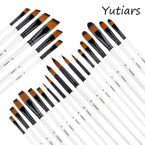 6/24 Pieces Paint Brush Set, Watercolor Paint Brushes, Artist Series,For Artists And Beginners For Acrylic Painting, Oil, Watercolor, Gouache