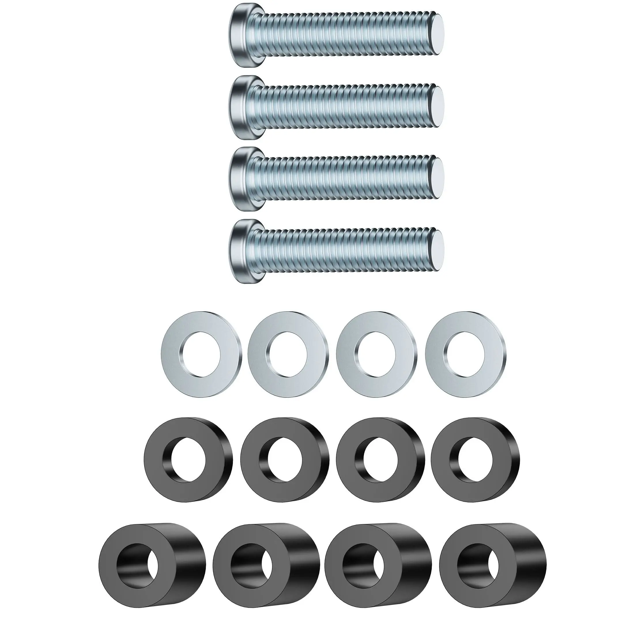 Mount-It! Universal HDTV Wall Bracket Hardware Kit, M8 Reinforced Durable, Secure Fit for TV Wall Mount Installation, Includes Screws, 8 Spacers, 4 Washers (12 Pieces Total)