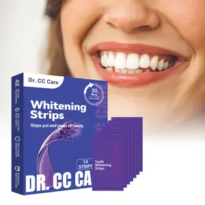 Drcc care Purple Teeth Whitening Strips - 14/54 Whitening Sessions - Safe for Enamel - Non Sensitive Teeth Whitening -  Peroxide-Free