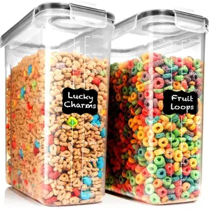 2 Pack (6.3L / 213OZ) EXTRA Large Airtight Food Storage Cereal Containers for Bulk Food Storage BPA-Free Plastic Container, Pantry Organization and Canister for Rice, Pasta, Sugar & Flour
