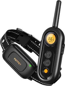 PATPET - Dog Training Collar with Remote, Collar for Small Medium Dogs 10-100lbs, Rechargeable IPX7 Waterproof Collar training  collars