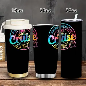 1 pc 18 oz/20 oz colorful holographic cruise design tumbler with lid and straw, winter insulated travel mug, gift for women and men, ideal for Valentine’s Day, Easter, and birthdays, suitable as an iced or hot coffee cup