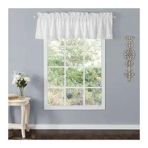 Laura Ashley Annabella 86X15 White Window Valance