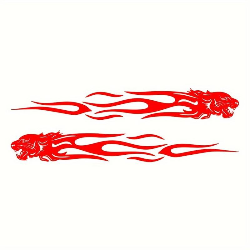 Tiger Flame Pattern Car Sticker, Creative Car Window Decal, Universal Car Exterior Decoration Accessories for Car Body Window