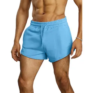 Ouber Men's 3" Gym Workout Short Casual Cotton Bodybuilding Shorts Running Athletic Short with Pockets Activewear