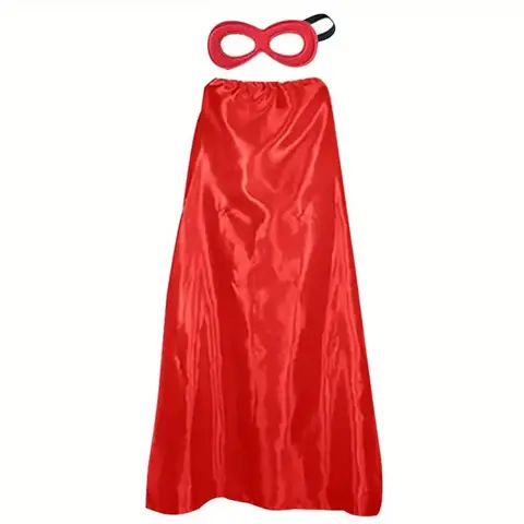 Superhero Cape and Mask Set for Adults, Unisex Super Hero Festive Dress-Up Cosplay Costume, Perfect for Spirit Day, Halloween Parties & Gifts