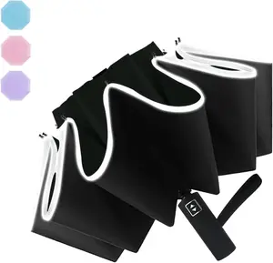 Automatic Umbrella Windproof Lightweight  Compact UV Protection Rain Travel Umbrellas Collapsible Backpack Umbrella Suit For Adult