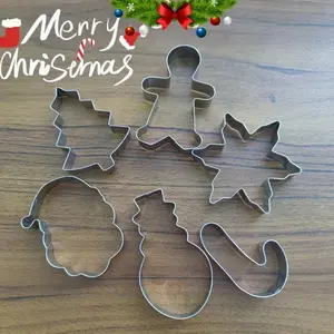 6pcs Christmas Cookie Cutters, Stainless Steel Molds, Perfect for Creating Delicious Holiday
