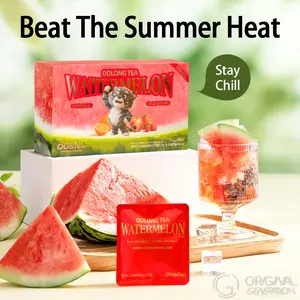 Summer Exclusive 4.0 Watermelon Oolong Tea 70g(1 Carton 70g 7g×10packs) With Oolong Tea,Watermelon,Dragon Fruits,Mangoes,Sweet Orange,Strawberries,Apple