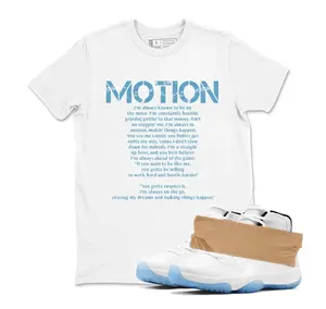 AJ 11 White Blue Match Shirt, Motion Graphic Tee, 90s HipHop Tee, Unisex T-Shirt, Cozy Gift