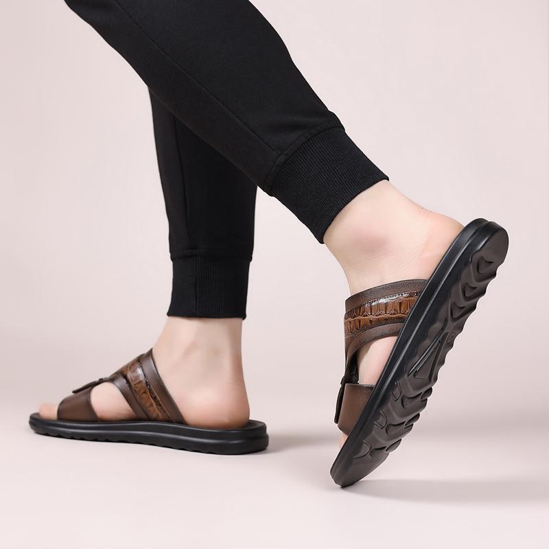 Men’s Summer New Non-Slip Outdoor Casual Business Slide Sandals  Flipflop Footwear Bathroom Lounge Slides and Beach Slides