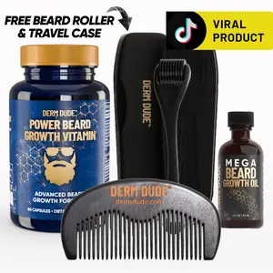 Men's Care Power Beard Growth Kit – Promotes Stronger and Fuller-Looking Beard with Nutri-Beard Complex, Peppermint, and Oakwood Scent
