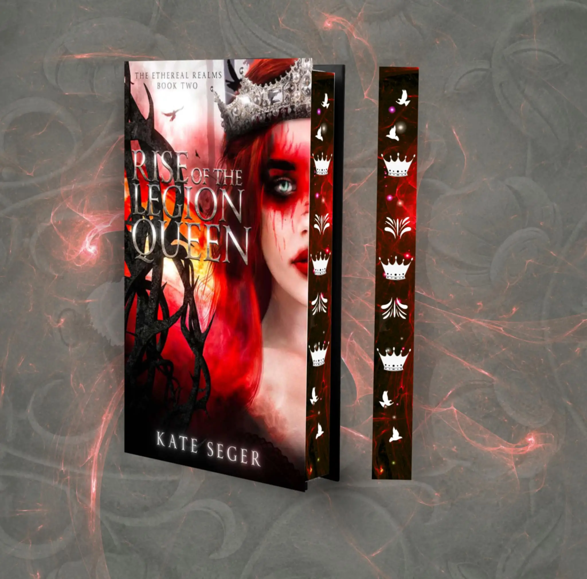 Rise of the Legion Queen signed paperback with edge design- comes with swag pack & character art fantasy romance