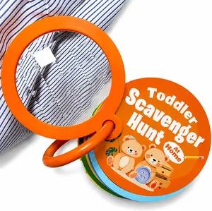 Scavenger Hunt at Home Indoor Toddler Activity Cards with Magic Kaleidoscopic Lens Sensory Games for 2-3 Year Olds Learning Toys Rainy Day Activity for Kids