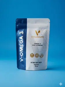 Vitalhealth Omega 3 & Vitamins Dietary Supplements 90 Softgels 700 mg Essential Fatty Acids for Overall Health