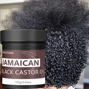 Jamaican Castor Hair Cream, Curly Hair Treatment, Nourishes Dry Scalp & Damaged Hair, Natural Moisturizer, Promotes Healthy Growth, Suitable for All Hair Types
