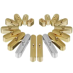 10pcs/lot Alloy Metal Crimp End Caps Leather Cords End Tip Clasps Bracelet Necklace Connections For DIY Jewelry Making Supplies