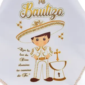 Baptism  12pcs Napkins - 12x12” Baptism Favor, 100% Polyester,  Bautizo de Charro