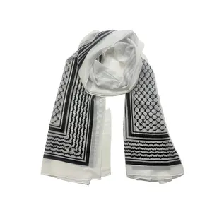 Kuffia Chiffon Hijab The Iconic Black and White Design