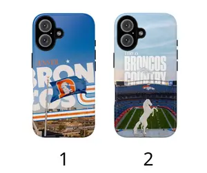 Broncos Football Phone Case Compatible with iPhone X 11 12 13 14 15 16 17 Air Plus Pro Max screen protector Shockproof Protection