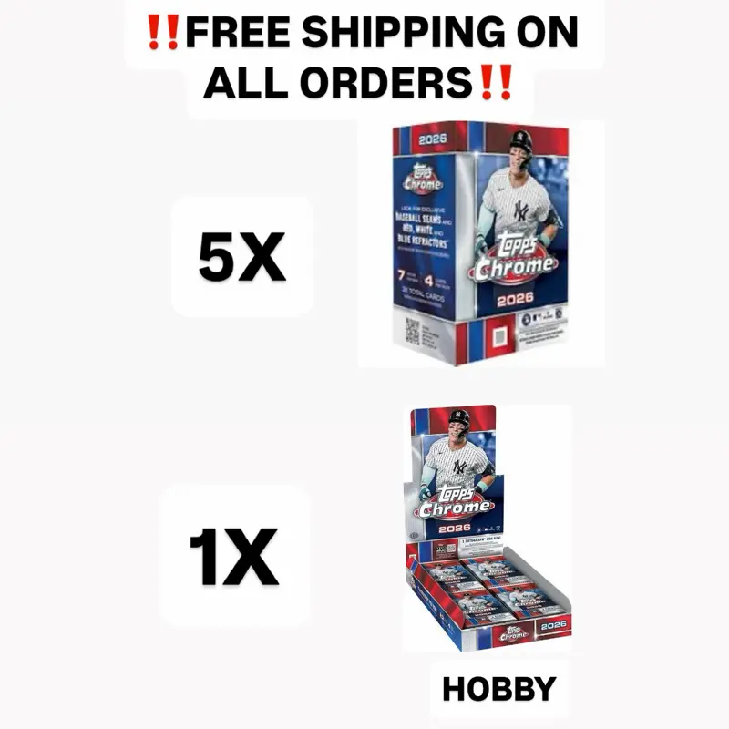 (7/29) Break #501: (5) 2026 Topps Chrome Baseball Blasters & (1) 2026 Topps Chrome  HOBBY Box