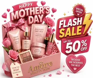 Amore Beauty Makeup Bundle - 7-10 Full-Size Cosmetic, Skincare & Tool Items (Lipstick Set, Eyeshadow, Mascara), 1.5lb Hydrating Care for Youth, Effortlessly Enhances Look, Mother's Day Gift
