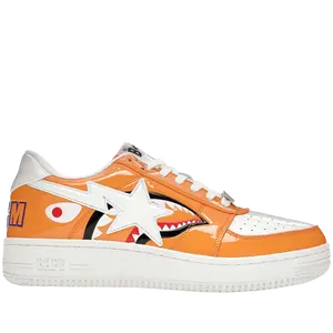 BAPE BAPESTA LOW 'COLOR BLOCK SHARK ORANGE'