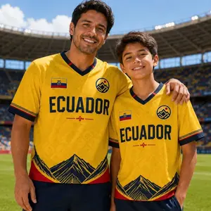 Custom Ecuador Soccer Jersey, Personalized Name Number Football Shirt Youth Adult Fan Apparel Gift For Him Her Match Day Wear