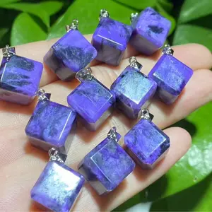 Shine(11300)gc.Charoite cube pendant
