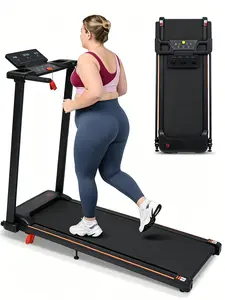 Treadmill with 8% Incline, Portable Treadmills for Home with Handle, Foldable Treadmills with 265 Lbs Capacity, 3.0HP Treadmill with 4 Adjustable Support Feet