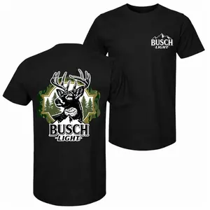 Men's Light Beer Printed Pure Cotton Short-Sleeve Shirt - Unisex Casual Wear, Ideal for Spring and Summer; Cool Graphic Tee featuring a Classic Crew Neck Design; Soft Cotton Fabric, Suitable for All Seasons