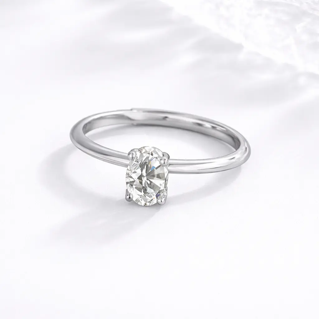 Zora Oval Moissanite Ring S925 0.5 CT - Oval Cut - Lore Jewelry
