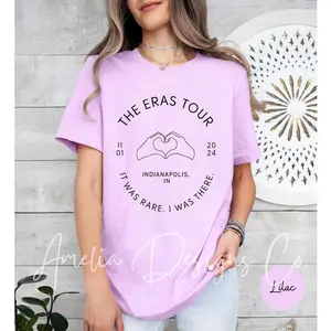 Eras Tour Custom Date Shirt | Indy Night 1 11/1 T-Shirt | Concert Heart Hands | It Was Rare I Was There | Toronto Dates | Vancouver GA