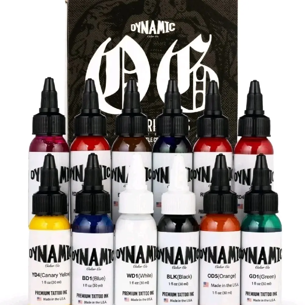 Dynamic Color Co. OG The Originals Pre-Dispersed Tattoo Ink Set 12x1oz
