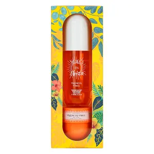 SOLO EN IBIZA Valencia Vibes Tropical Dual-Set - 3.4oz Body Mist & 1.76oz Body Cream with Pistachio & Salted Caramel, Premium Hydrating Beauty Gift Box (Fragrance Set for Personal Care)