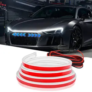 High Brightness car Hood Gap LED Strip, 71" LED Car Ambient Light,Dynamic Scan Activated Design, Daytime Driving Kits, Car Accessories eclipse led lights