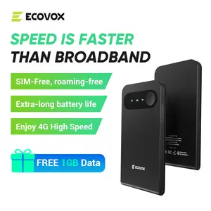 ECOVOX Global eSIM Hotspot 150Mbps 4G LTE FCC Certified Pocket-Sized for AT&T T-Mobile Verizon 1GB Data 86g SummerVibes Digital Travel Companion Wifi Portable High Speed Wifi Wireless Mini High-Speed