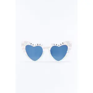 Bride Squad Heart Eye Sunglasses - Pink