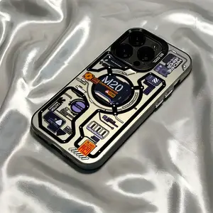 For iPhone 17/16/15/14/13/12/11 Pro Max/Pro/Plus/Air Case: TPU+PET+PC Shockproof Cyberpunk Mechanical Cover with Reinforced Lens Protection