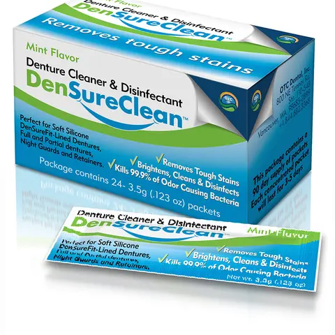 DenSureClean: Denture Cleaner, Brightener, Deodorizer & Disinfectant