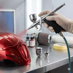 Professional Airbrush Kit with 3 Nozzles (0.3/0.5/0.8mm) & Multi-Capacity Cups (2/5/13cc) for Nail Art, Cake Decoration, Tattoo Practice, Model Painting, DIY Projects. Power Airbrush Tool Smart Pressure Control & Anti-Clog Design for Spray Effects.