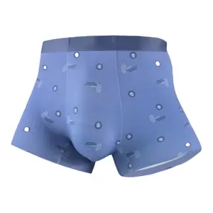 Men's 60s Modal Boxer Briefs Cartoon Print Multipack Seamless Breathable Soft Underwear for Daily Comfort