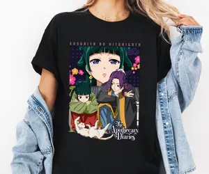 The Apothecary Diaries Tshirt, MaoMao, Jinshi, Anime Shirt, Kawaii T-Shirts, Japanese Graphic Tees