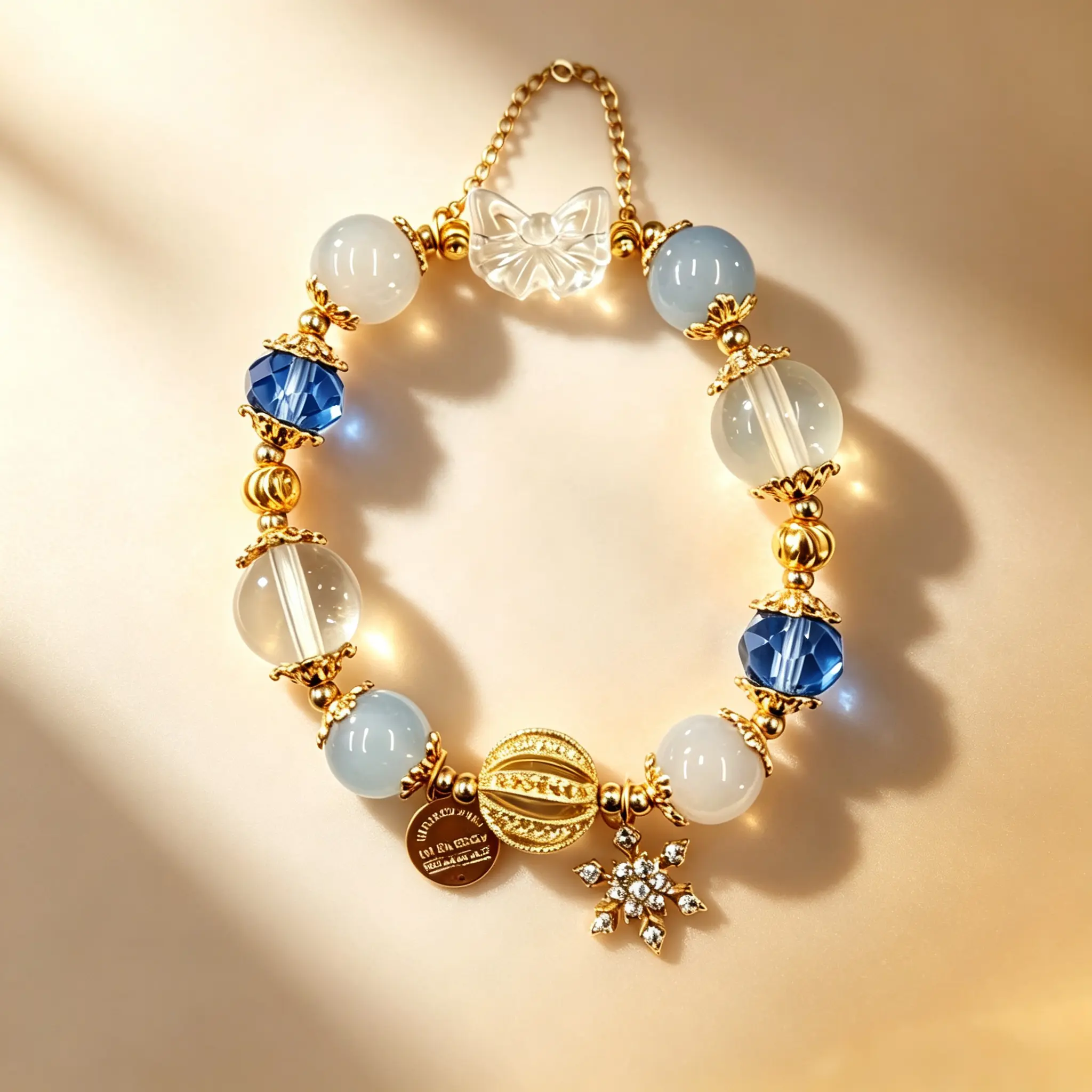 Blue Crystal Palace Bracelet | Calm the Mind | Enhance Intuition | Promote Communication | Improve Sleep | Boost Confidence, Healing Crystal Bracelet, Relaxation Aid
